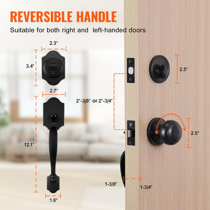 VEVOR Front Door Handle and Deadbolt Set