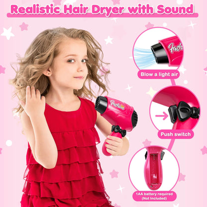 Pretend Play Hair Salon Set for Girls