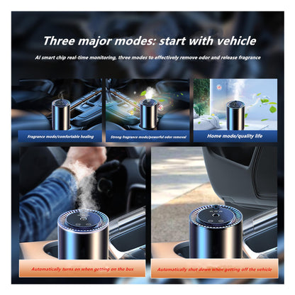 Smart Car Air Fresheners 50ml French Natural Perfume Rechargeable with Fashionable Starry Sky New Atomization Experience Auto On/Off Car Humidifier Adjustable Concentration Lasts 5 Months(blacknew)
