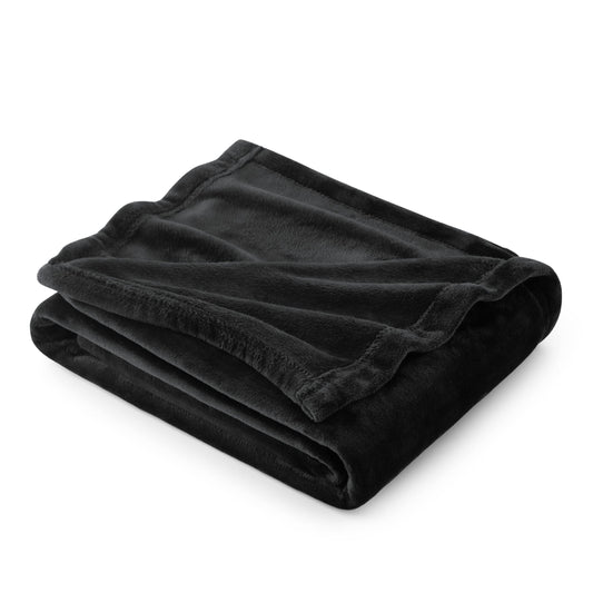 Bedsure Soft Plush Fleece Throw Blanket - Black