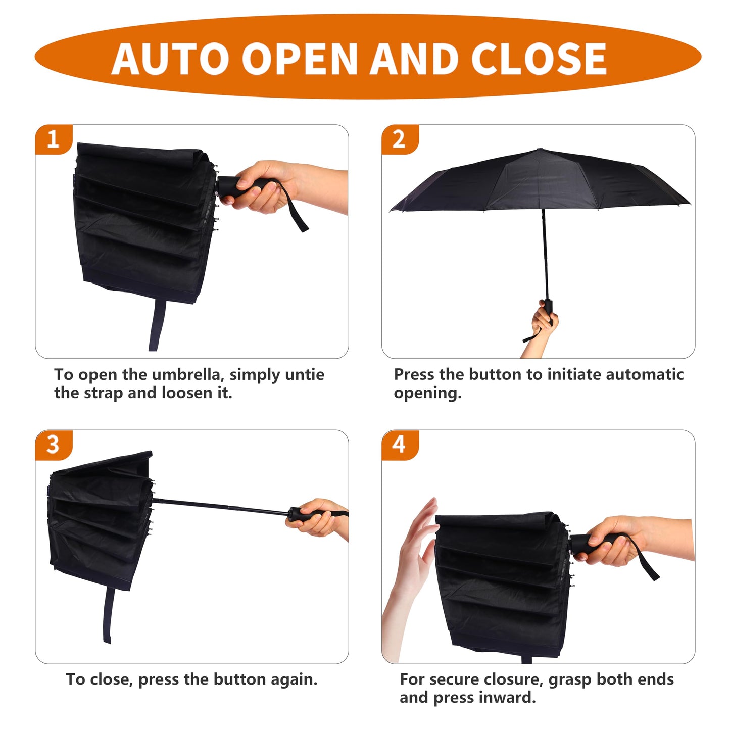 Compact Travel Umbrella - Windproof and Automatic