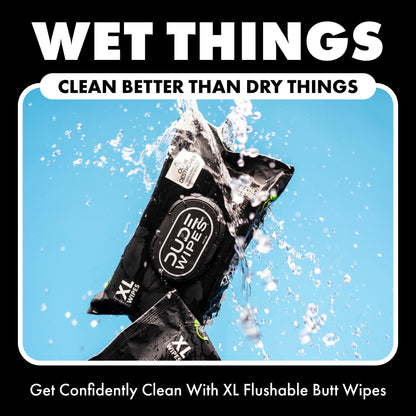 DUDE Flushable Wipes for Adults - 6 Pack