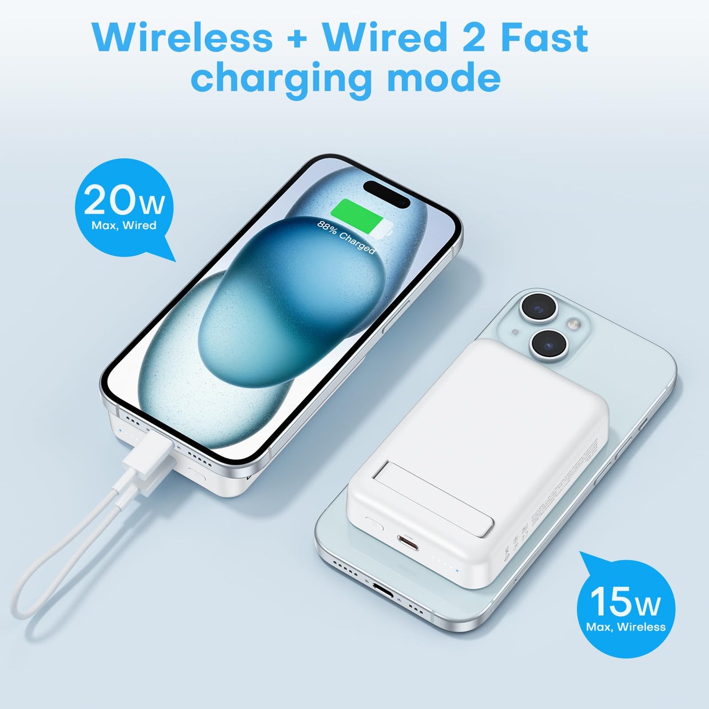 10000mAh OMOTON Magnetic Fast Charging Power Bank