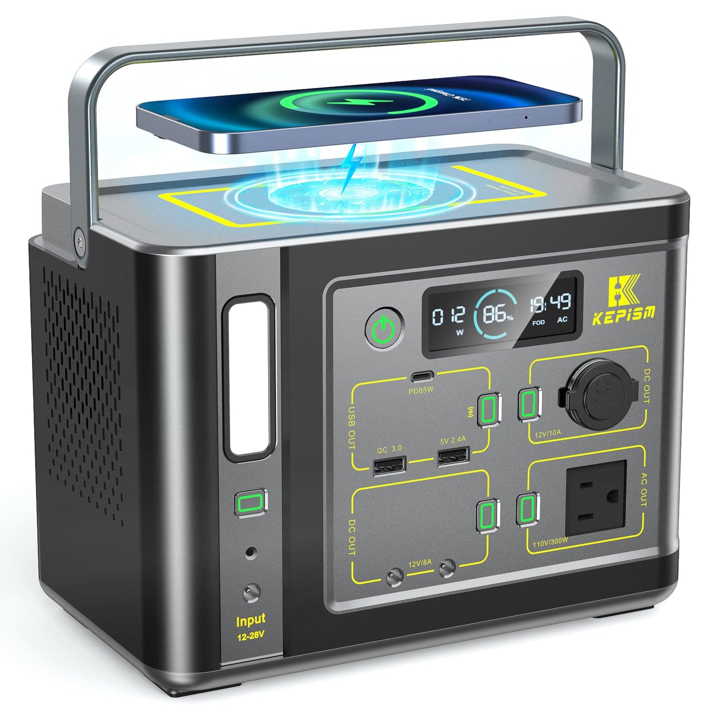 Portable Power Station 600W AC Backup Supply
