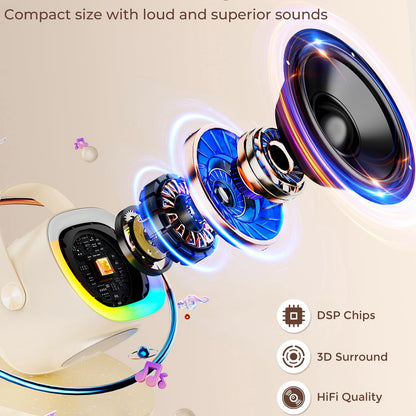 Mini Karaoke Machine with 2 Wireless Microphones