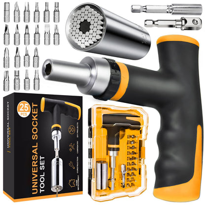 Universal Socket Tool Set - 25 PCS Adapter