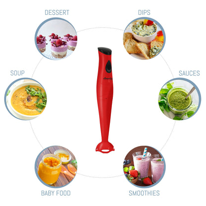 Elite Gourmet Immersion Hand Blender with One-Touch Control