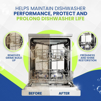 True Fresh Dishwasher Cleaner & Deodorizer Tablets 18-Pack, 20g Each - Powerful Limescale & Odor Removal - Deep Clean for Sparkling Dishwashers - Safe, Effective, and Compatible with All Models