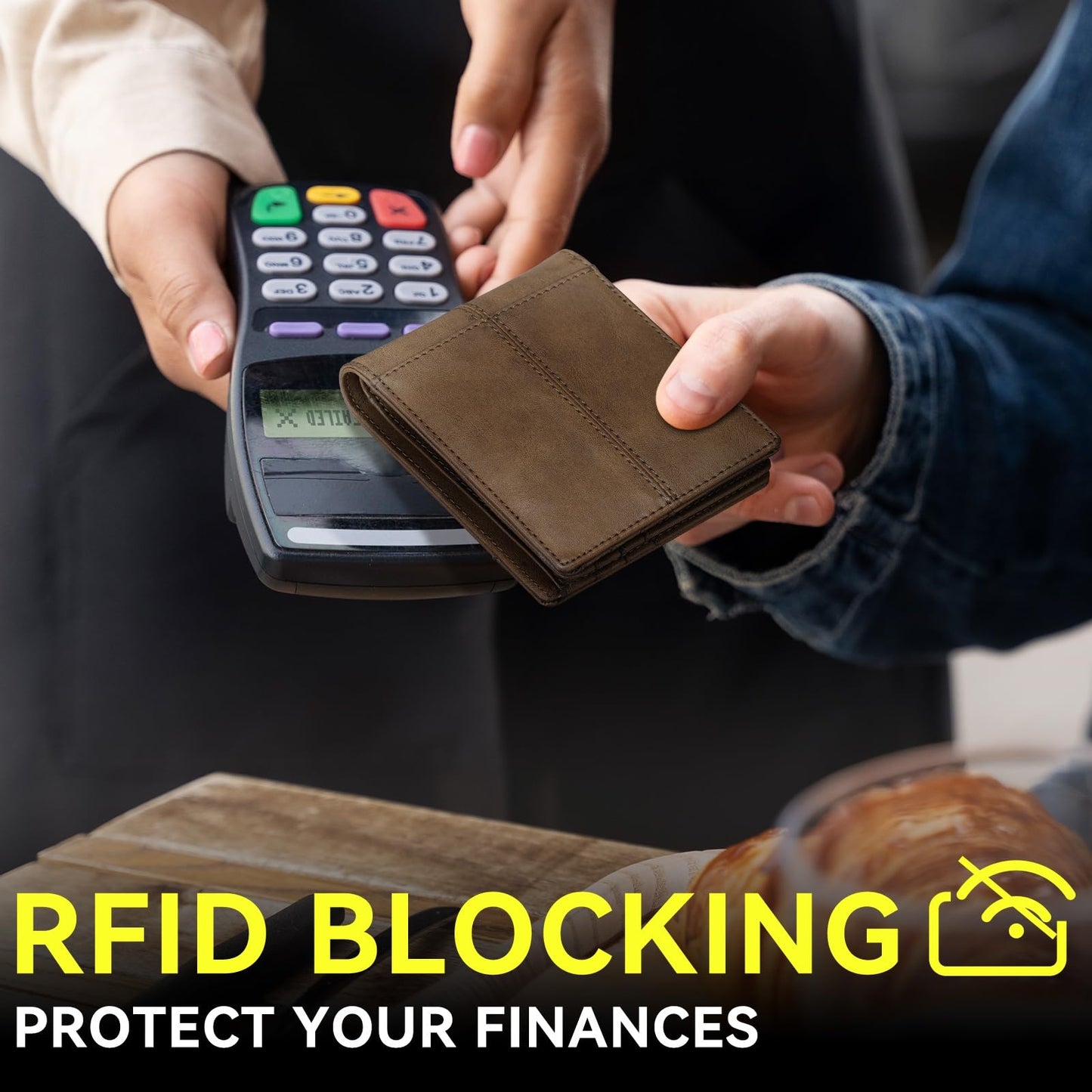 Furid Slim RFID Leather Card Wallet for Men