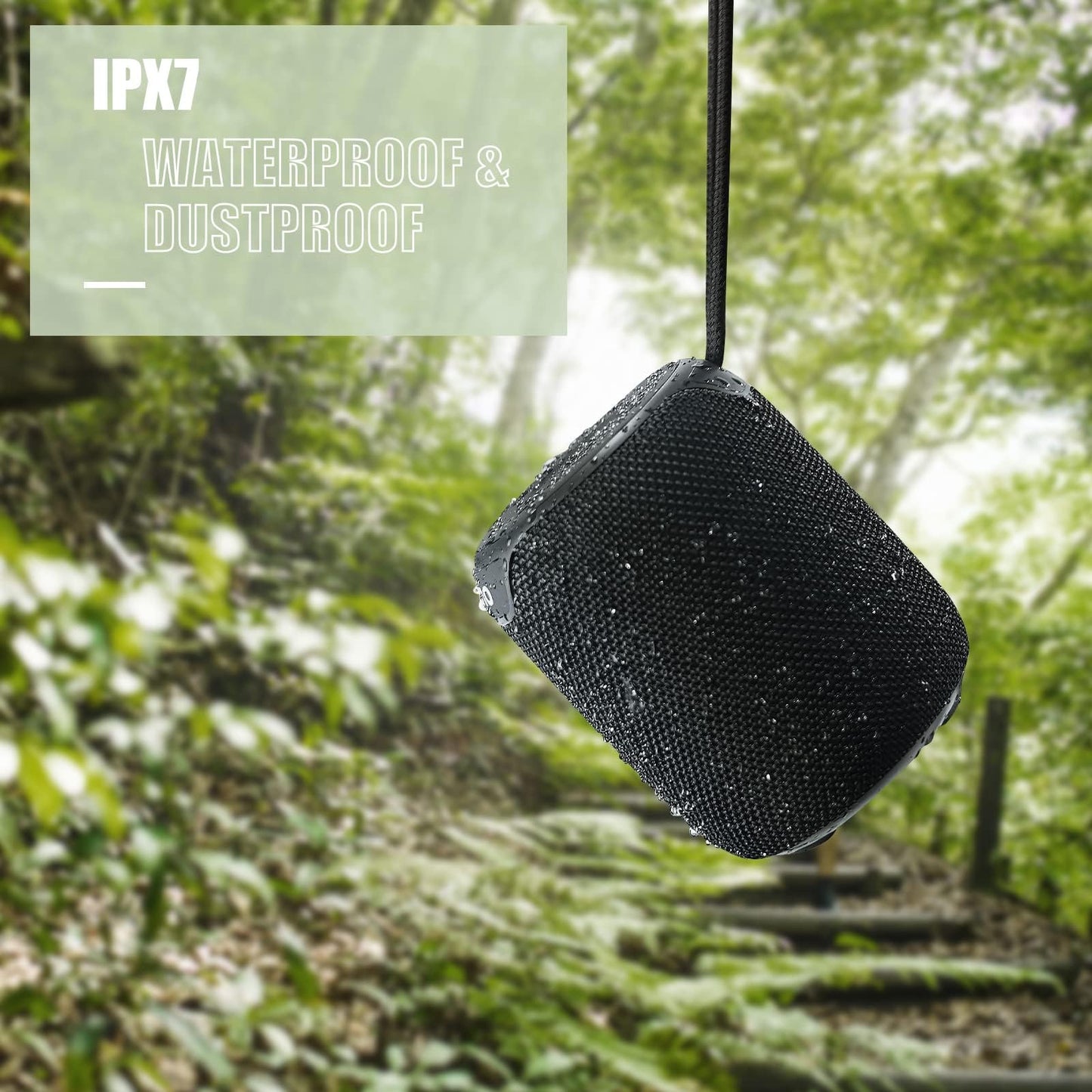 Ortizan Waterproof Bluetooth Speaker with 15H Playtime