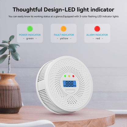 Carbon Monoxide Detector with LED Display Alarm