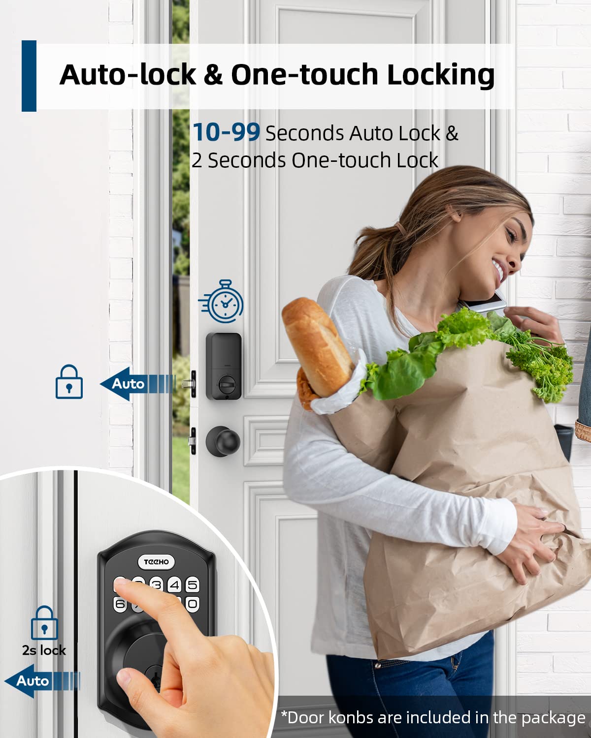 TEEHO Keyless Entry Door Lock with Keypad