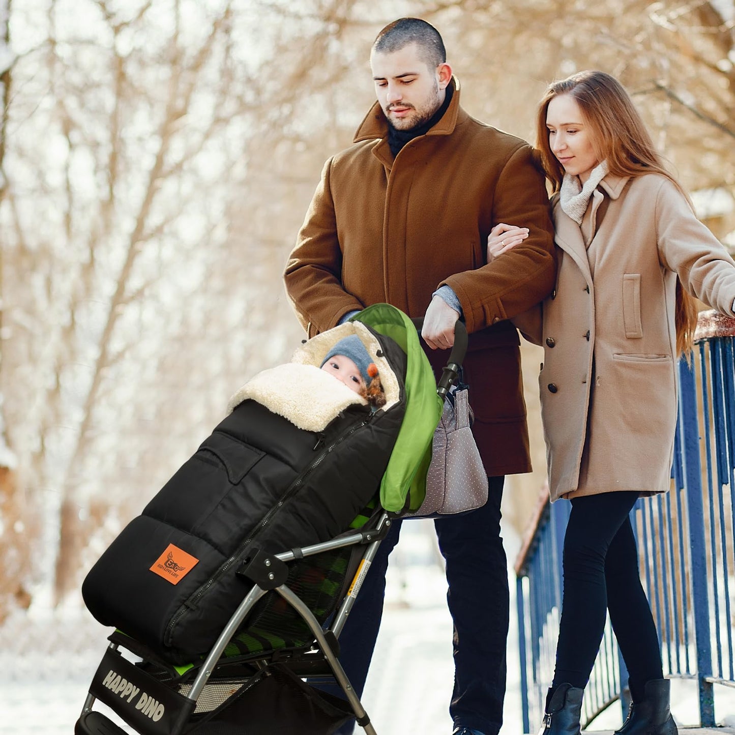 Winter Baby Stroller Footmuff, Fleece Sleeping Bag