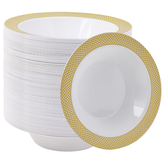 100 Pack JOLLY CHEF Heavy Duty Plastic Bowls