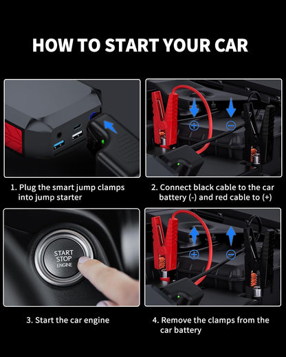 3000A Portable Jump Starter for Gas and Diesel