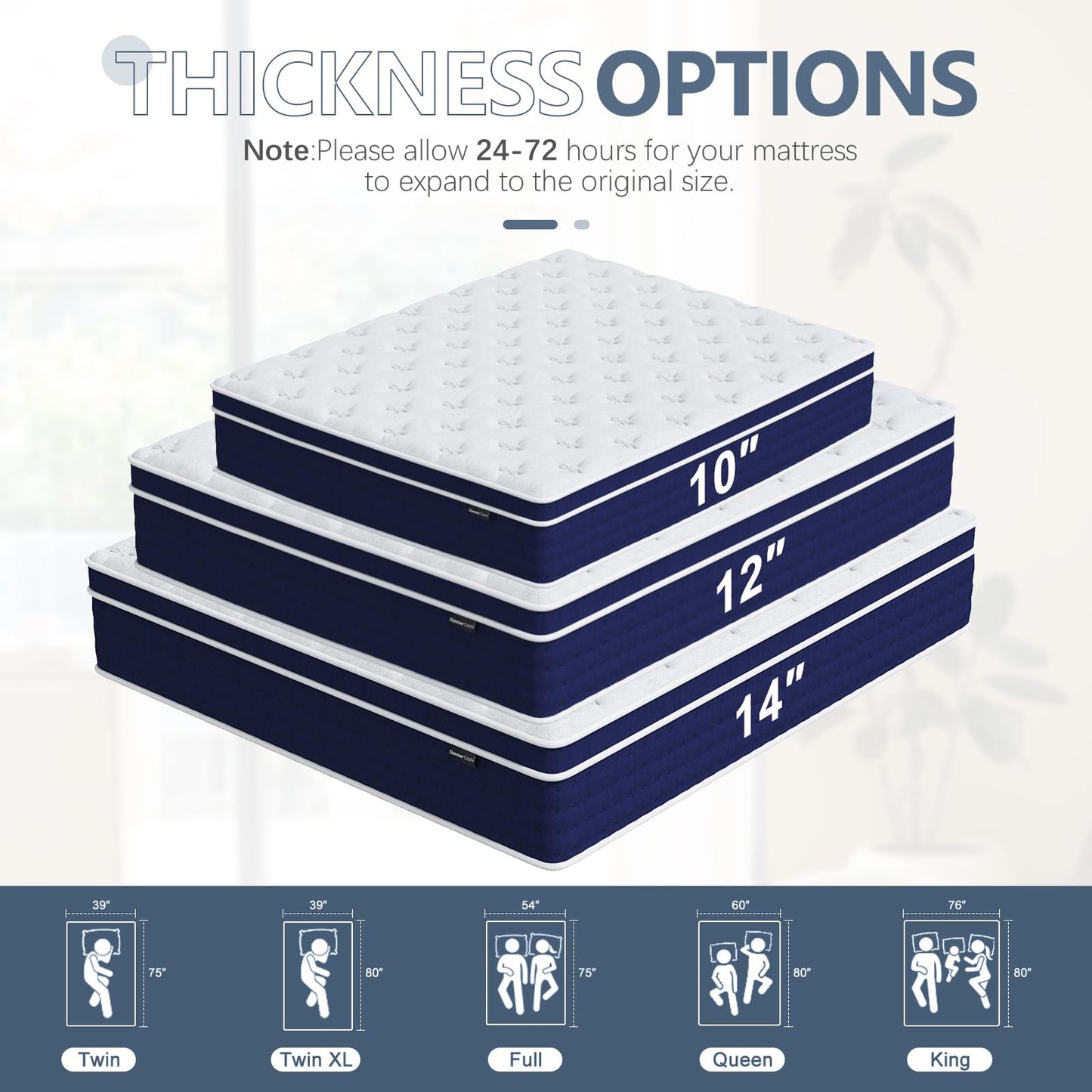 12 Inch Twin Hybrid Mattress with Pressure Relief