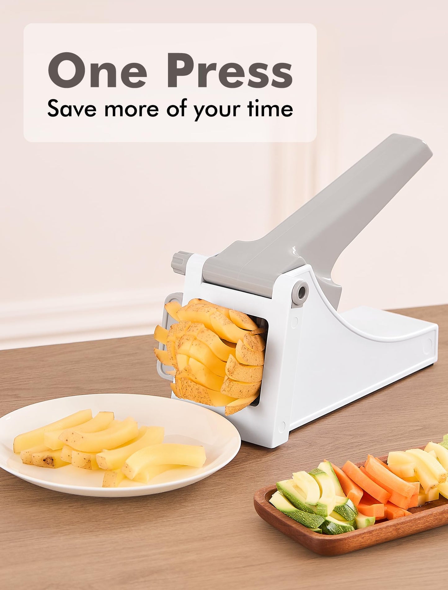 French Fry Cutter, Geedel Professional Potato Cutter for French Fries, Potato Slicer French Fry Maker for Carrot, Cucumber, Onion, Zucchini and more