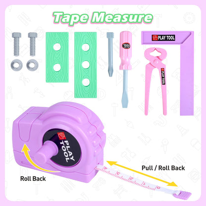 Toddler Tool Set with Chainsaw and Tape Measure