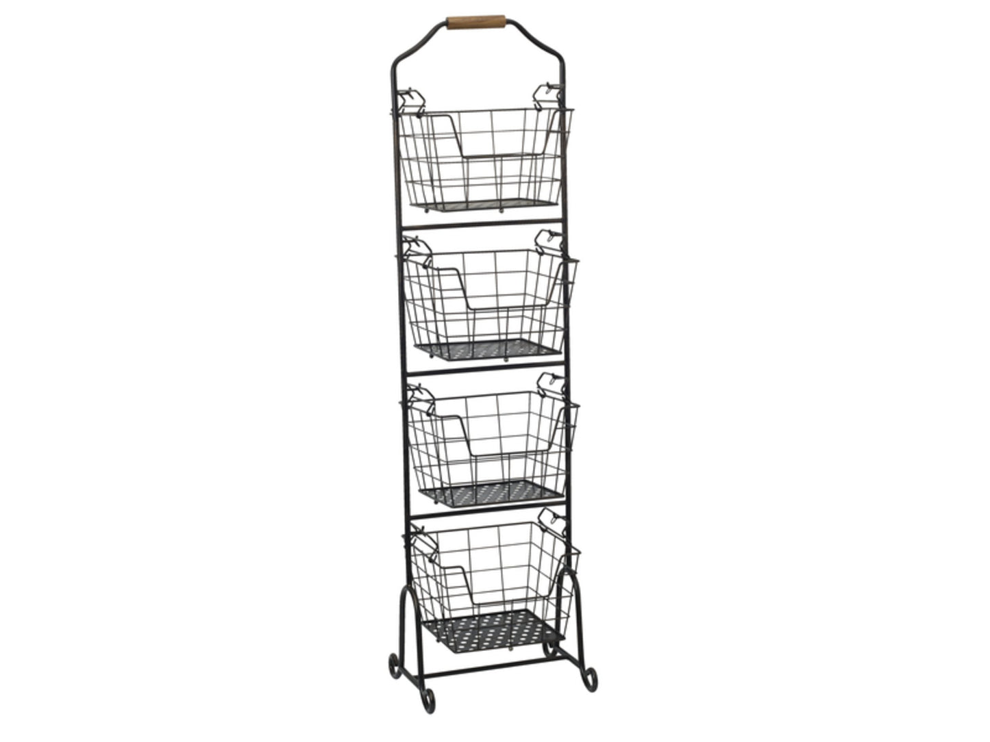 Gourmet Basics 4-Tier Metal Fruit Basket Stand