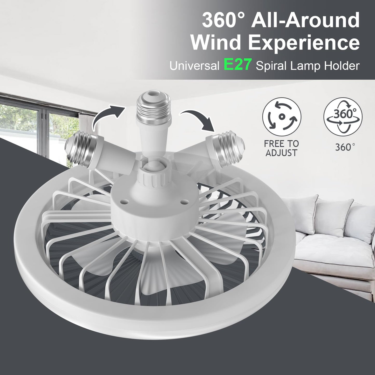 Bladeless Ceiling Fan With Light And Remote