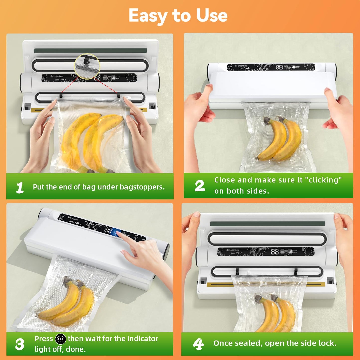 Vacuum Sealer with 20 Bags, Dual Use