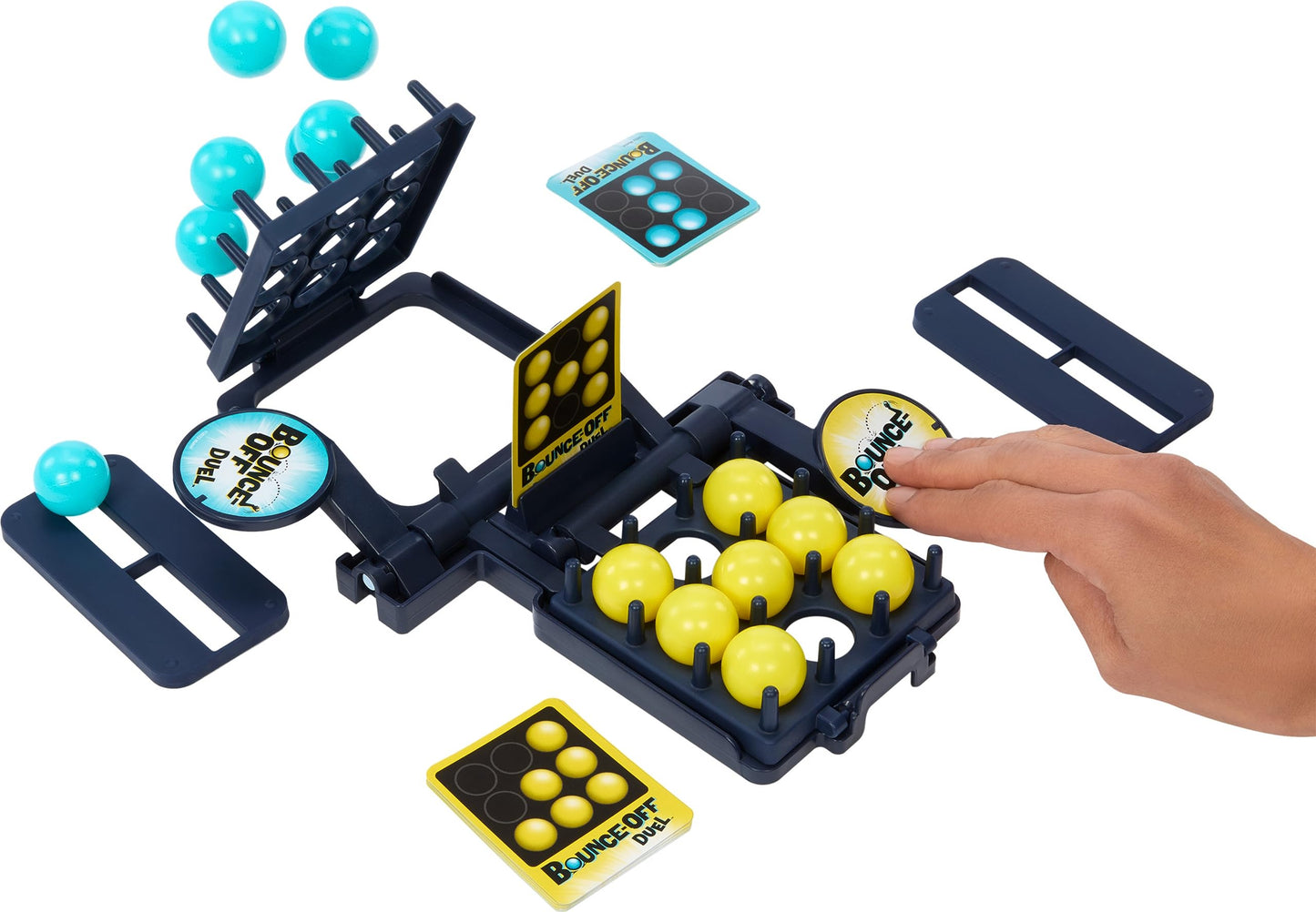 Mattel Games Bounce-Off Duel 2-Player Game for Kids, Teens, Families & Adults, Slam The Paddles & Balls Pop Out with Challenge Cards