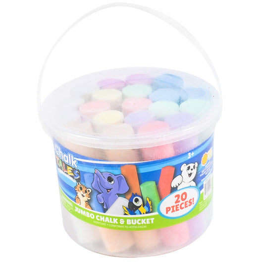 20-Piece Sidewalk Chalk Set for Kids Outdoor Play