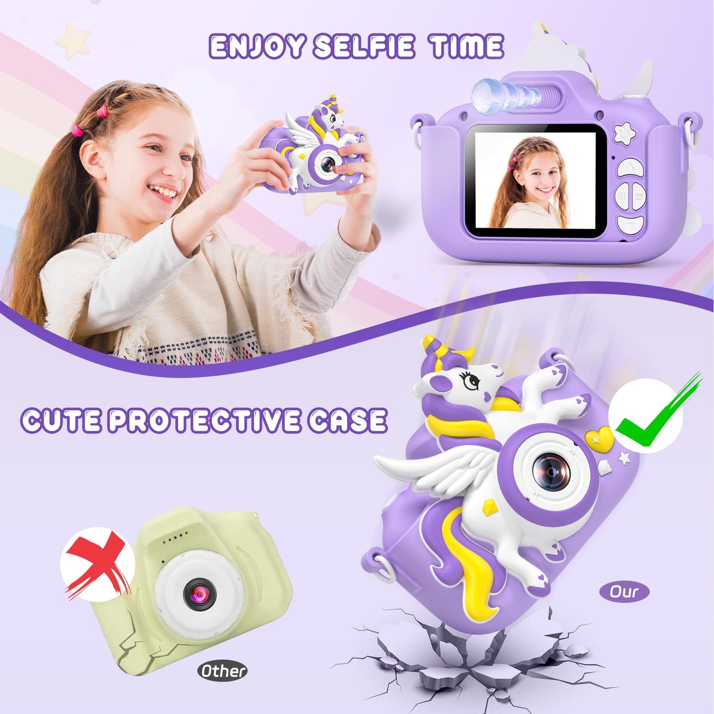 Kids Digital Camera 1080P HD for Ages 3-12