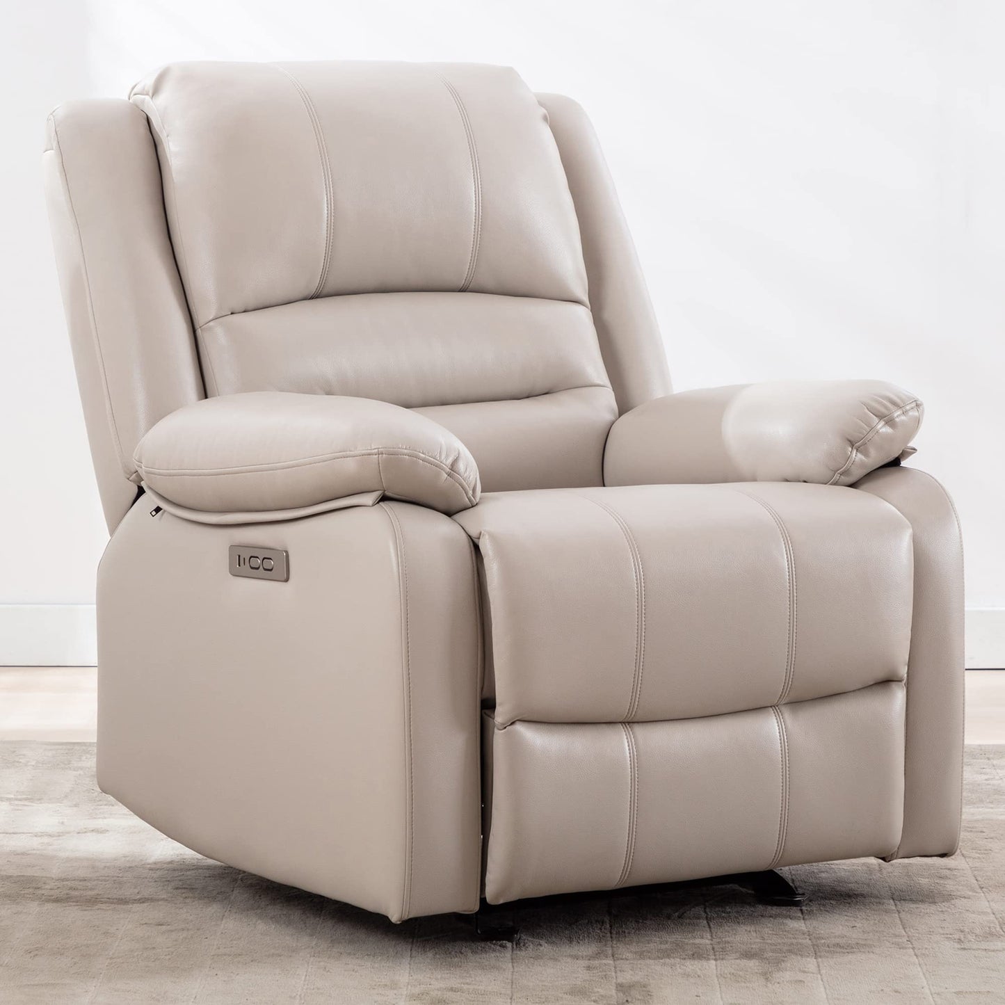 Power Recliner Chair with USB Port, Cream