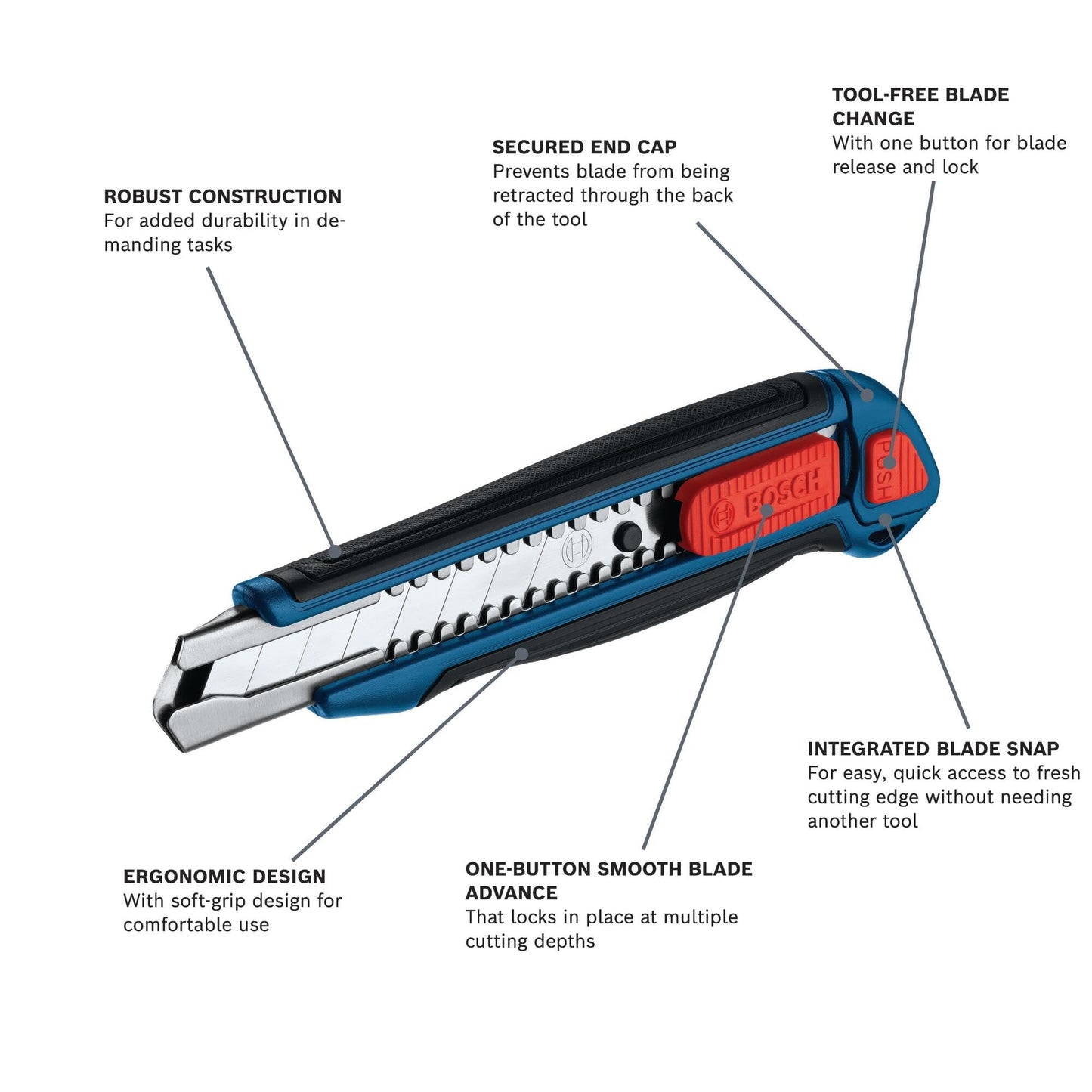 2-Piece Bosch Utility Knife Set with Blades