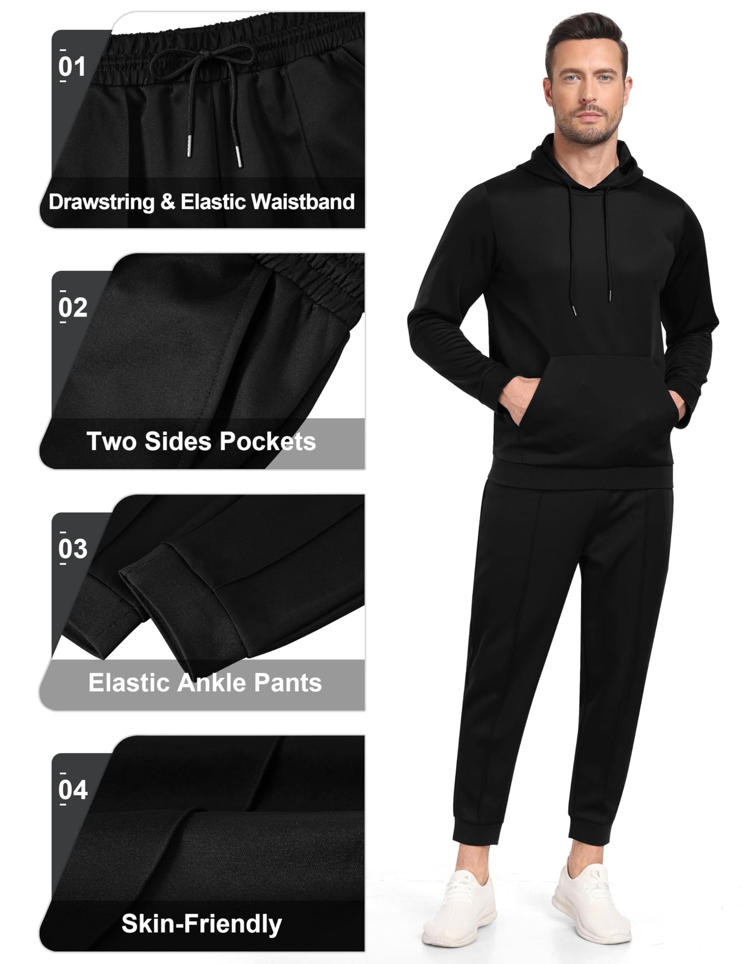 MoFiz Men's Jogging Suits 2-Piece Set