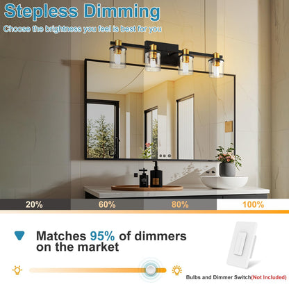 Modern 4-Light Bathroom Vanity Light by Lightdot