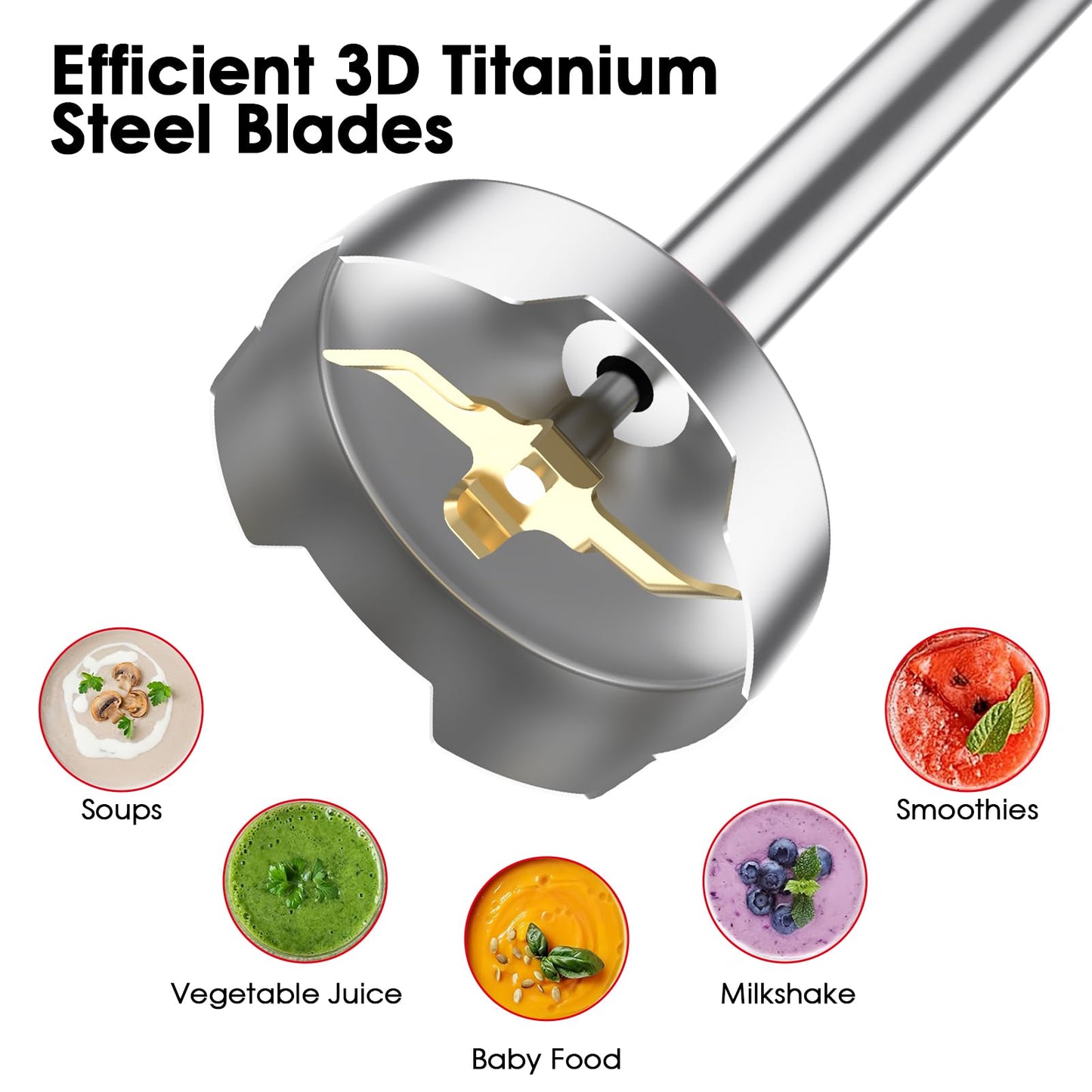 800W Handheld Electric Immersion Blender
