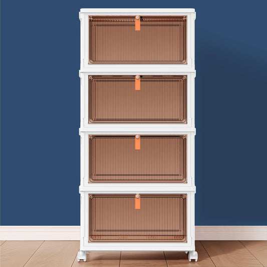 4-Tier Stackable Storage Bins with Lids