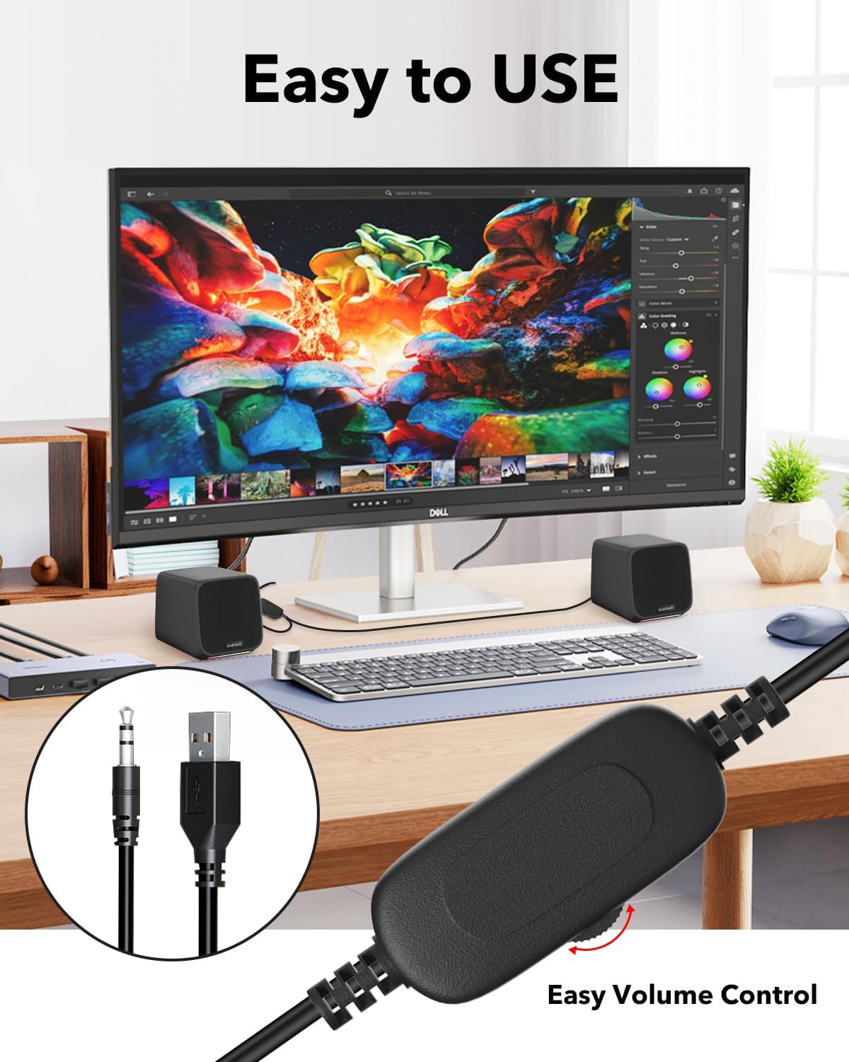 USB Powered Desktop Speakers for PC and Laptop