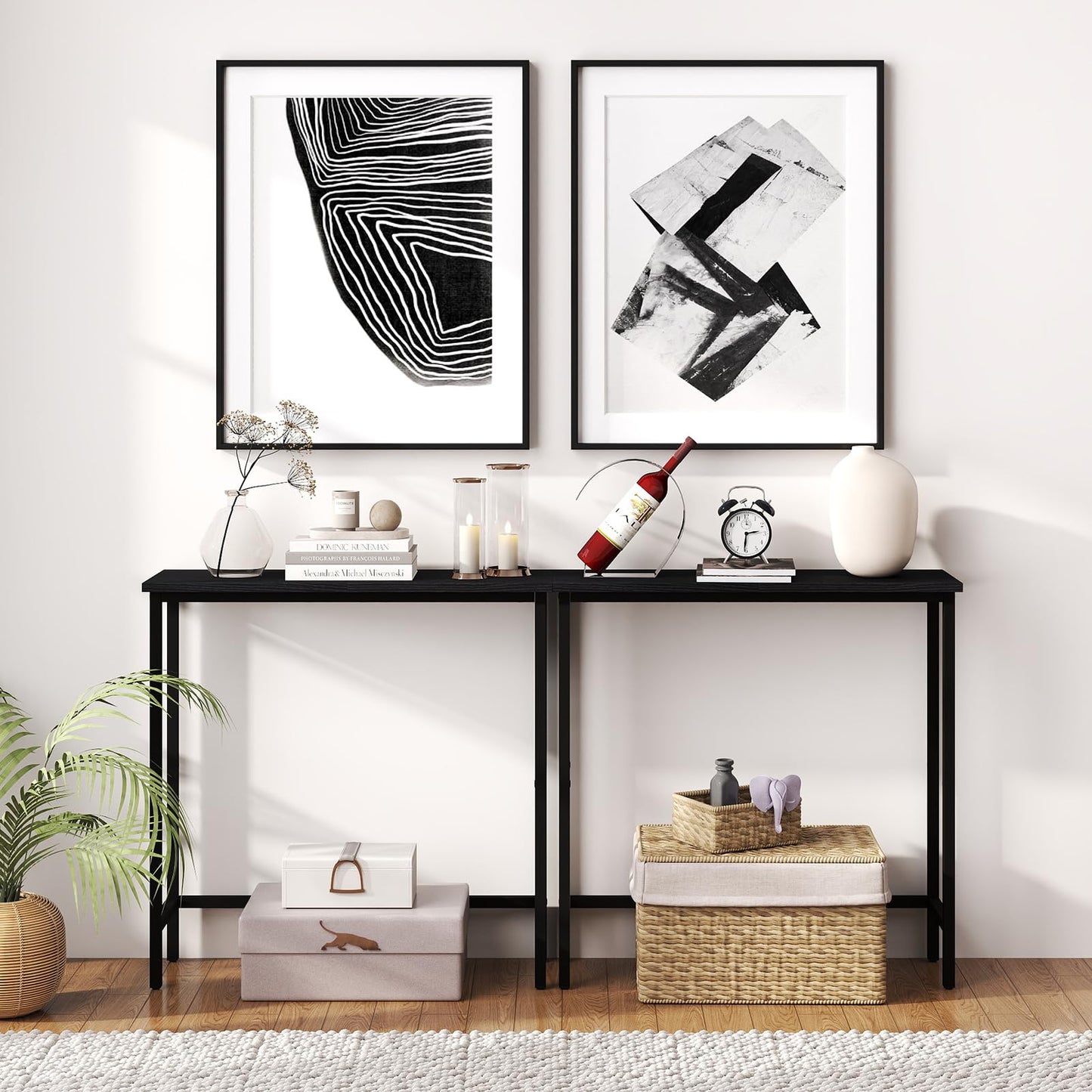 HollyHOME Slim Console Table for Hallway Entryway