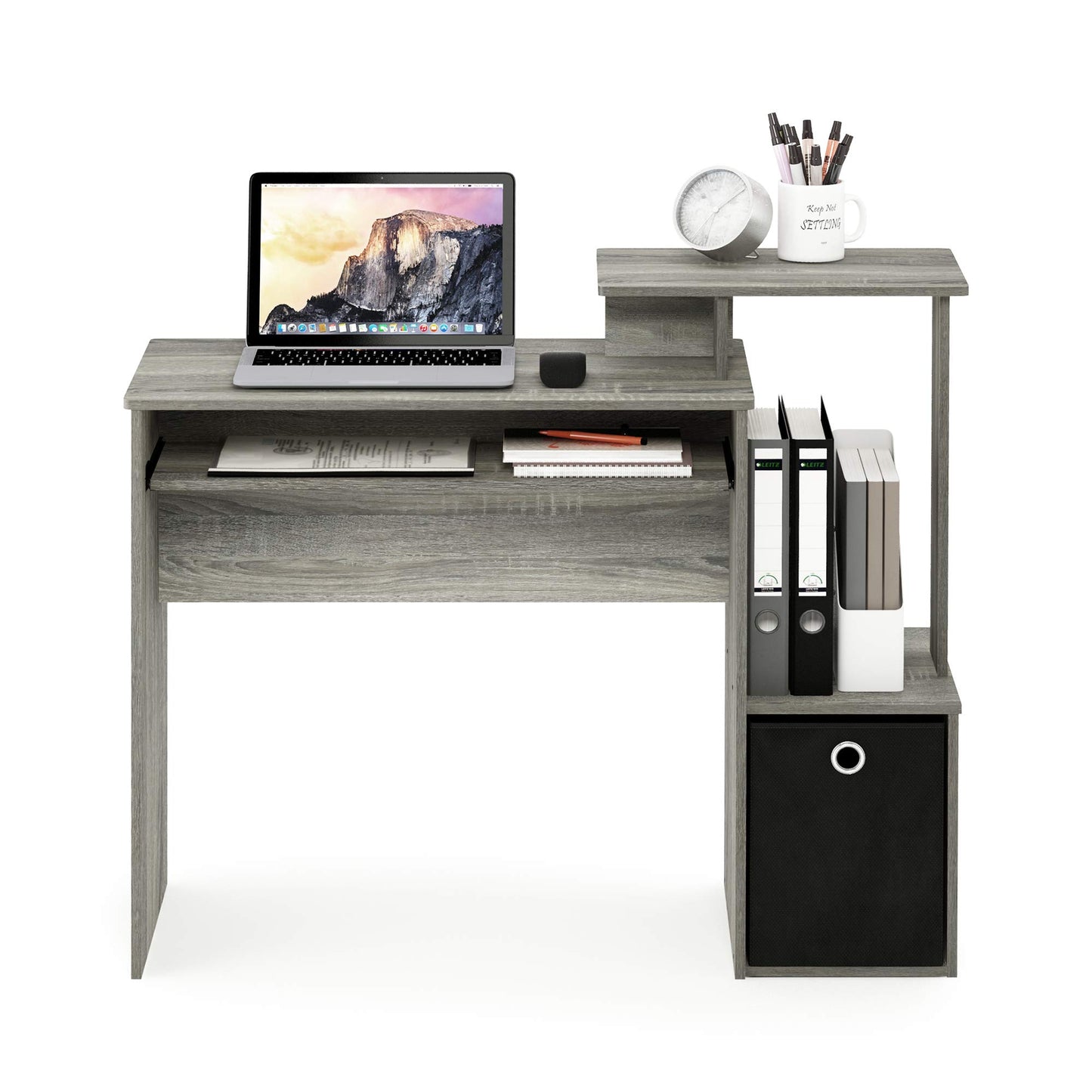 Furinno Econ Multipurpose Home Office Computer Writing Desk, French Oak Grey