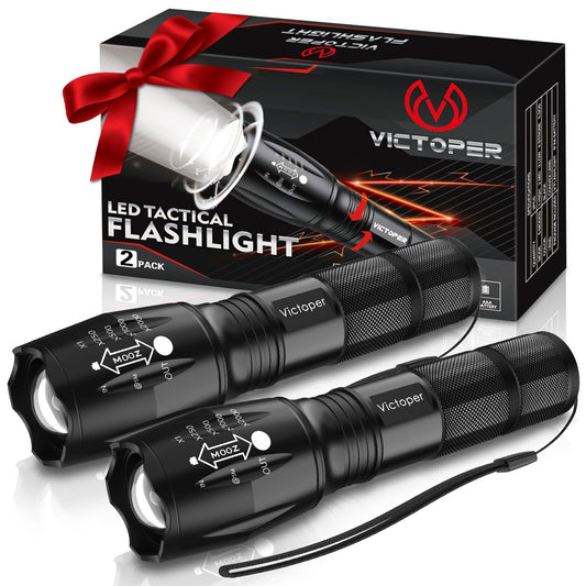 Victoper 2-Pack 3500 Lumens Tactical Flashlight