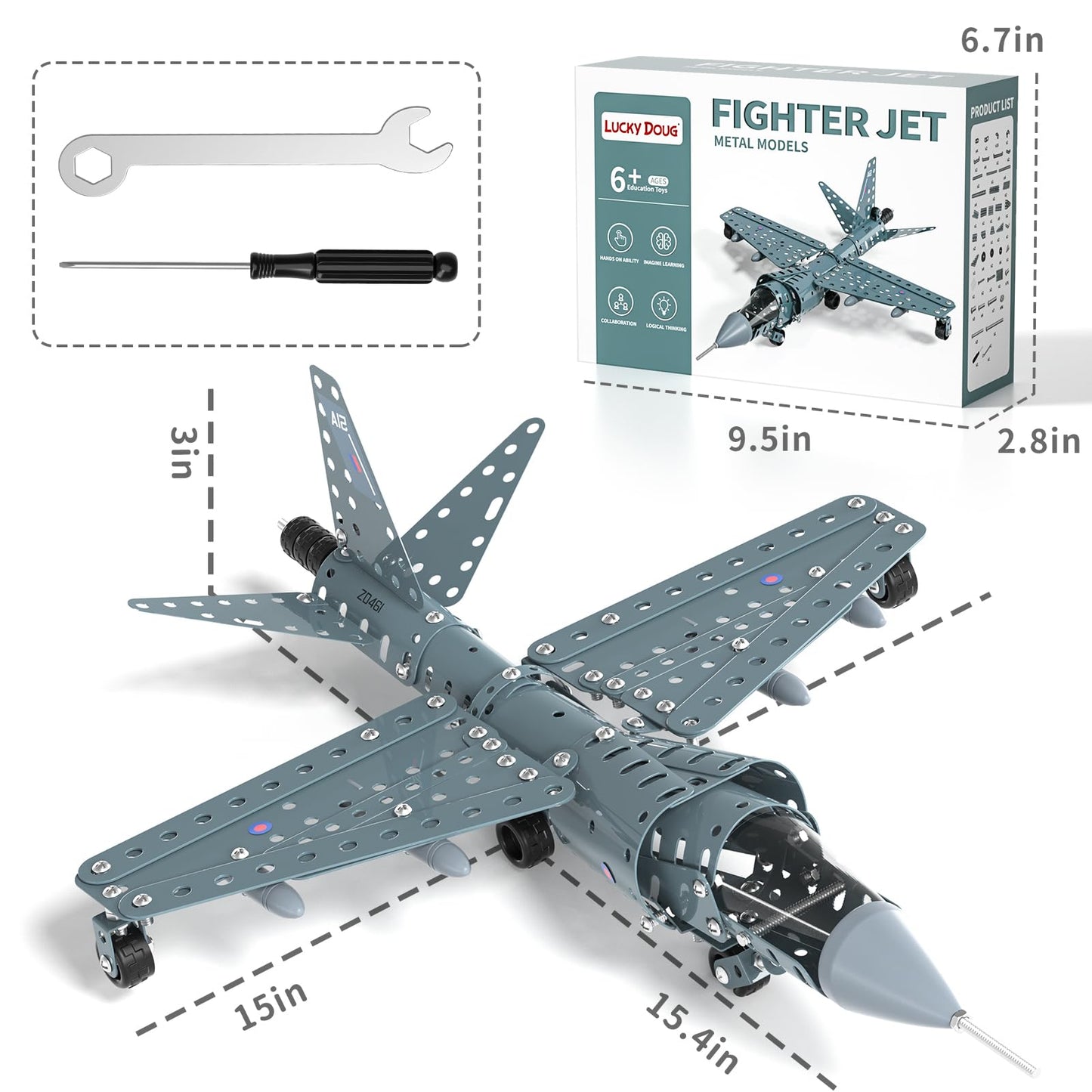 Lucky Doug STEM Model Airplane Building Kit
