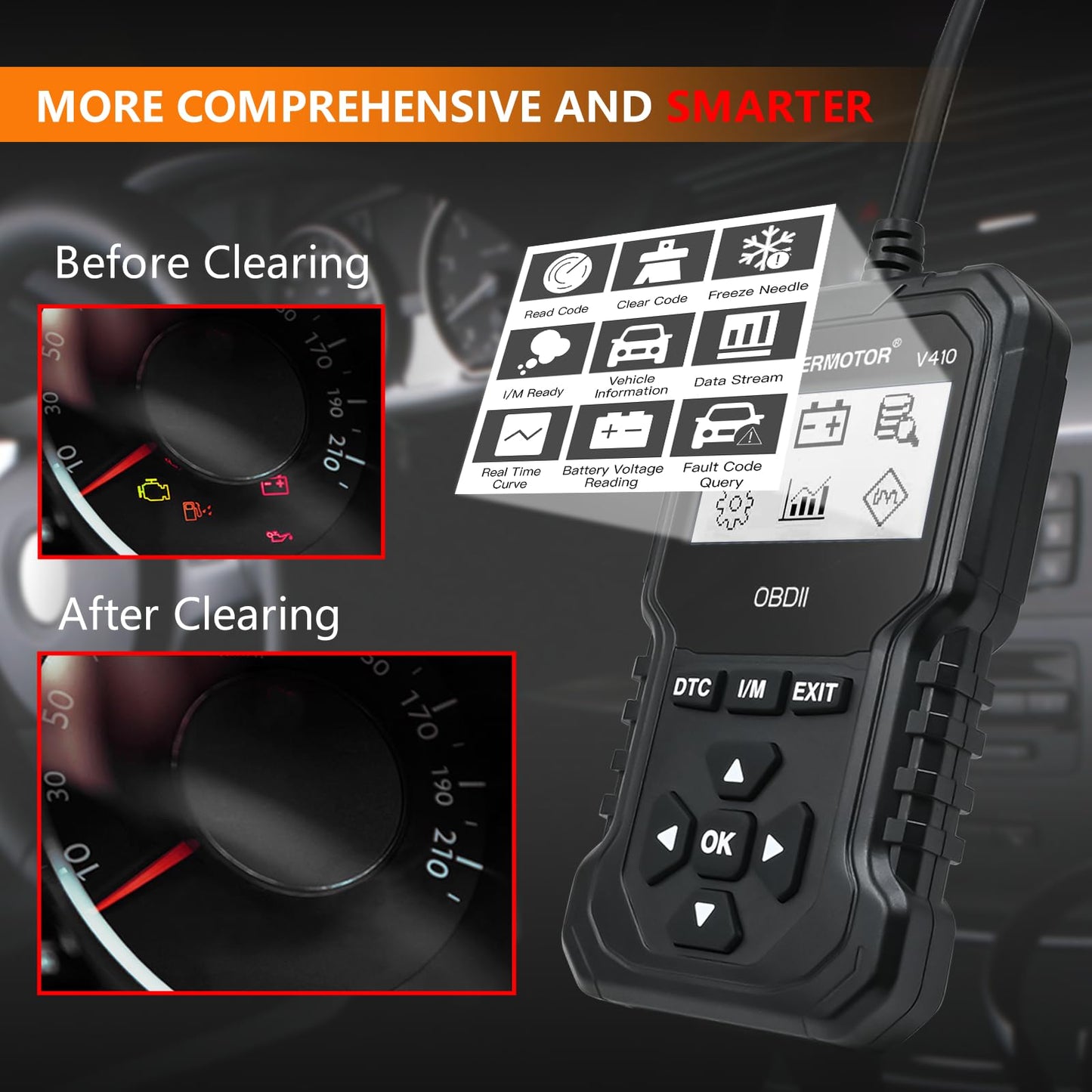 AERMOTOR OBD2 Scanner for Engine Fault Codes