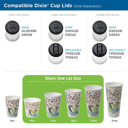 500 Count Dixie 12 Oz Insulated Coffee Cups.