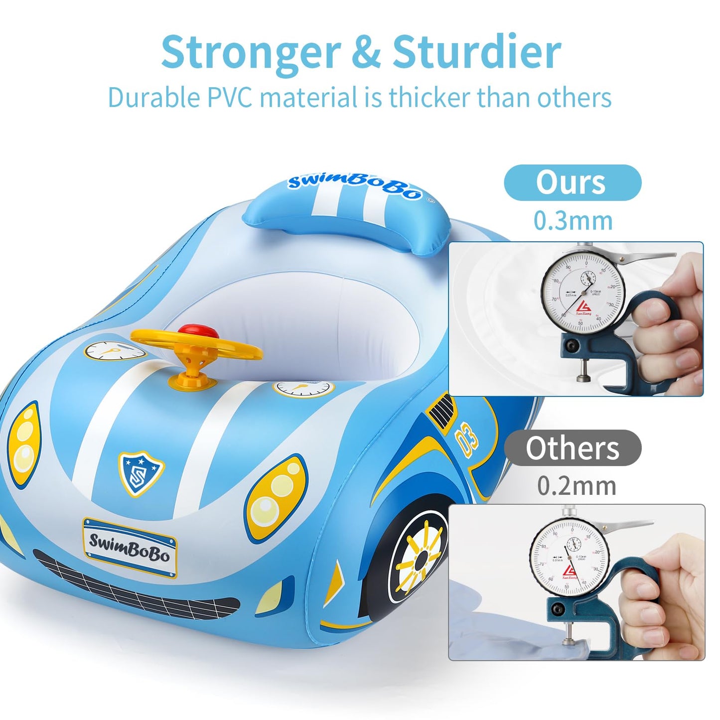 Toddler Pool Float Inflatable Ride-on Car