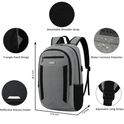 MAXTOP Travel Laptop Backpack Business Backpacks with USB Charging Port Water Resistant School College Bookbag