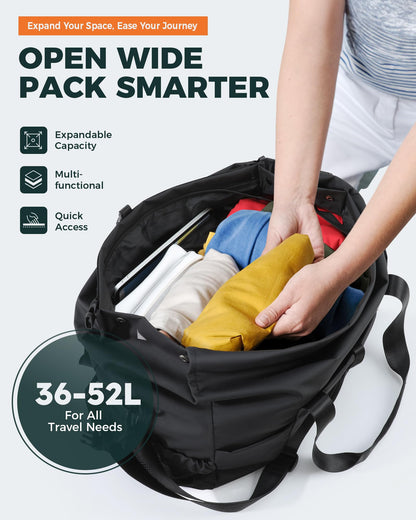 Tolaccea Foldable Gym Duffel Bag with Shoe Compartment