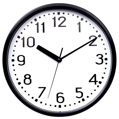 Hiopeak 11 Inch Wall Clock Black Silent, Non-Ticking Decorative Rustic Analog Quartz Wall Clock Battery Operated for Bedroom Living Room Kitchen Farmhouse Office School (Black)
