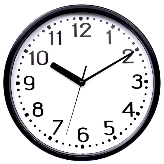 Hiopeak 11 Inch Wall Clock Black Silent, Non-Ticking Decorative Rustic Analog Quartz Wall Clock Battery Operated for Bedroom Living Room Kitchen Farmhouse Office School (Black)