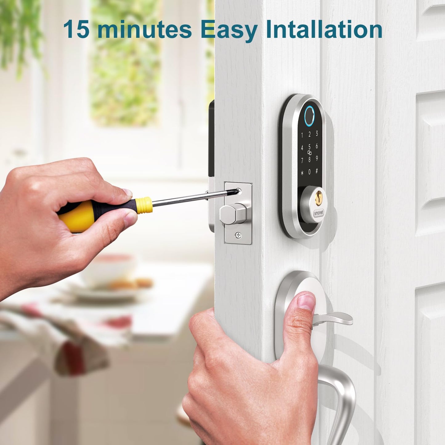 Smart Fingerprint Deadbolt Lock with Keypad