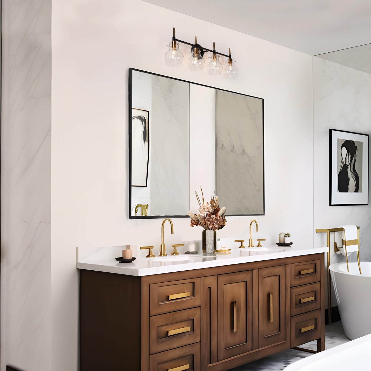 KSANA 4-Light Modern Bathroom Vanity Fixture