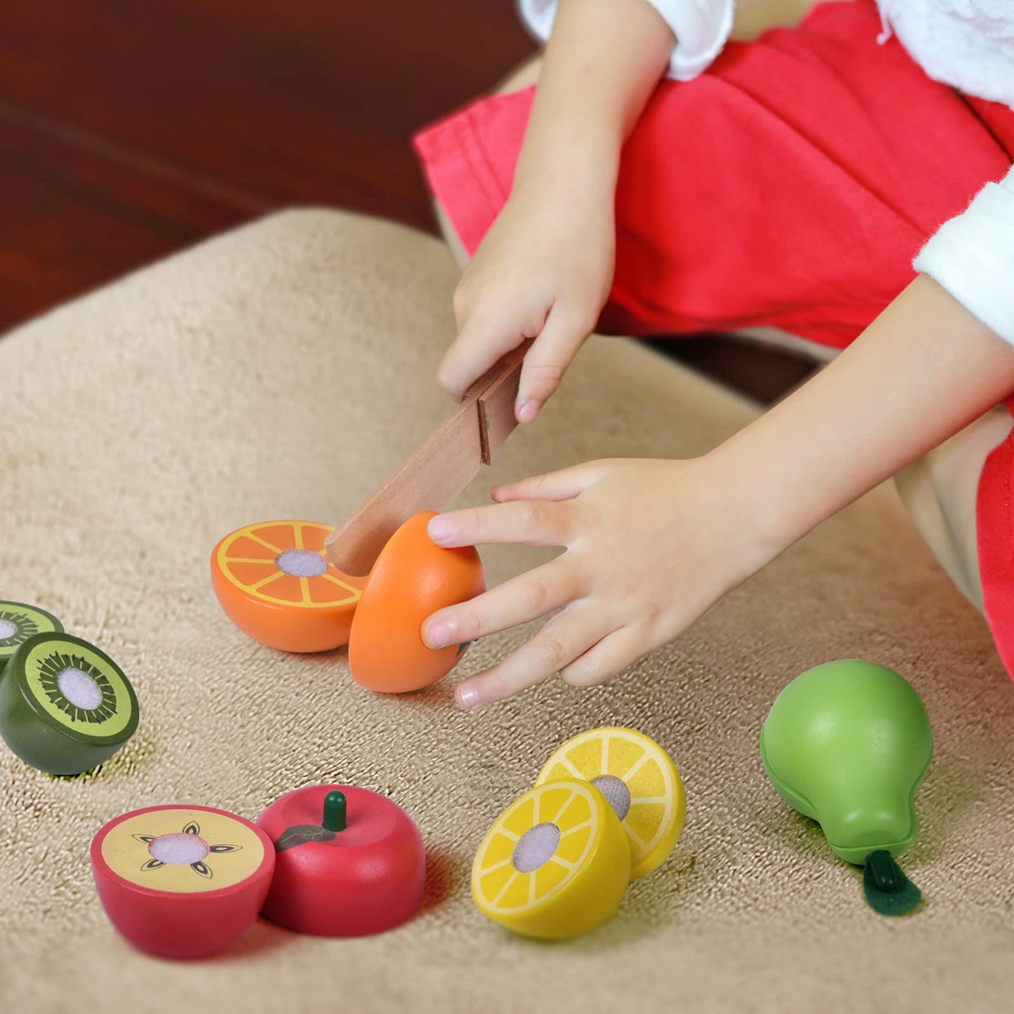 Wooden Cutting Food Toys Set for Toddlers