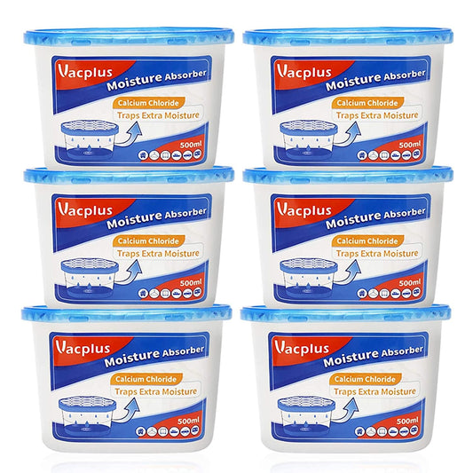 6 Pack Vacplus Moisture Absorbers for Humidity